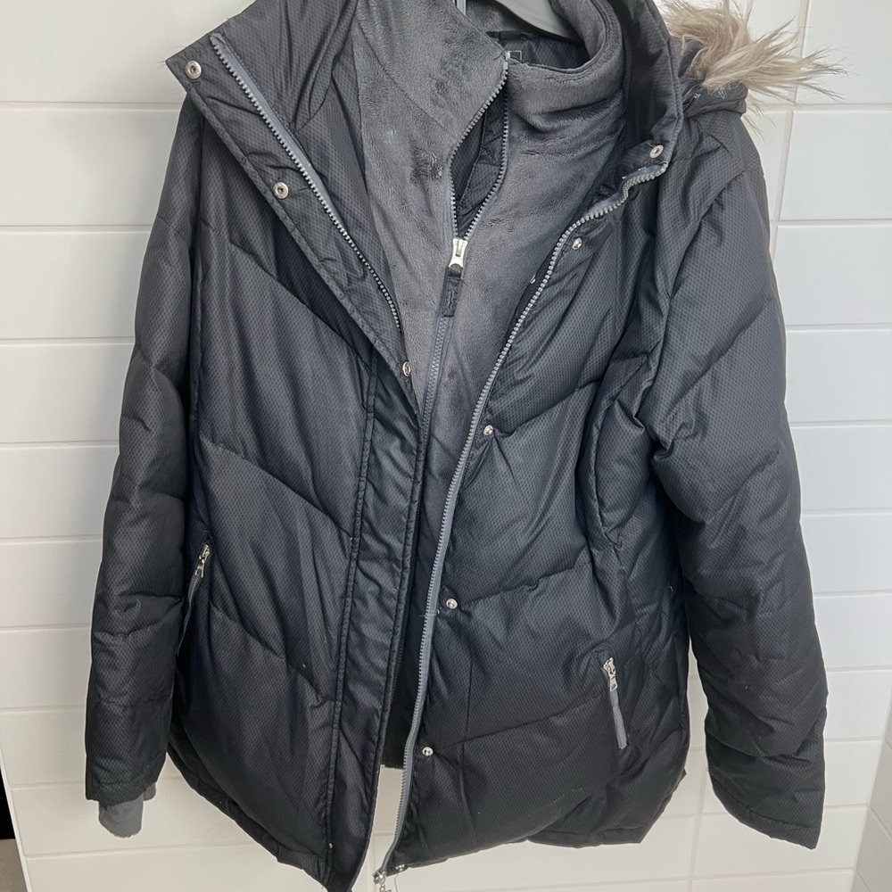 Free Country Women's Dark Gray Puffer Coat